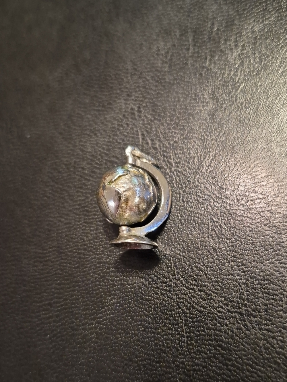 Sterling Silver Globe Pendant Charm